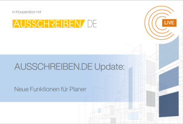 Webinargrafik - Live Webinar - AUSSCHREIBEN.DE Update